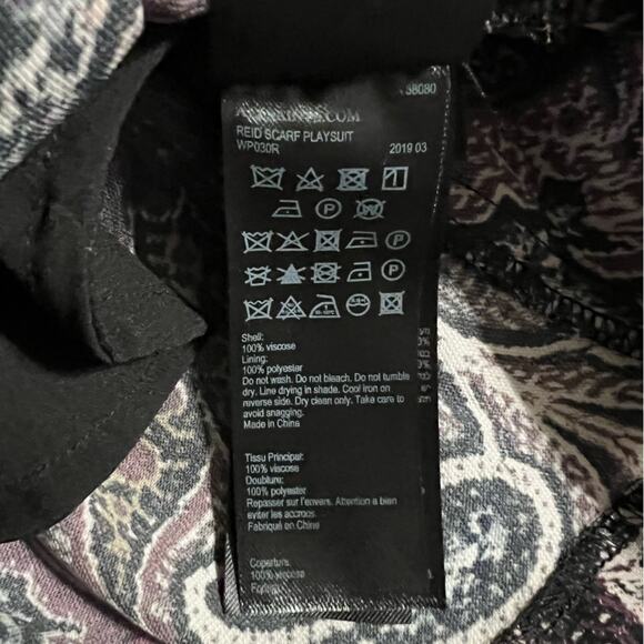 ALLSAINTS Reid Scarf Playsuit Size 0 - Picture 15 of 16